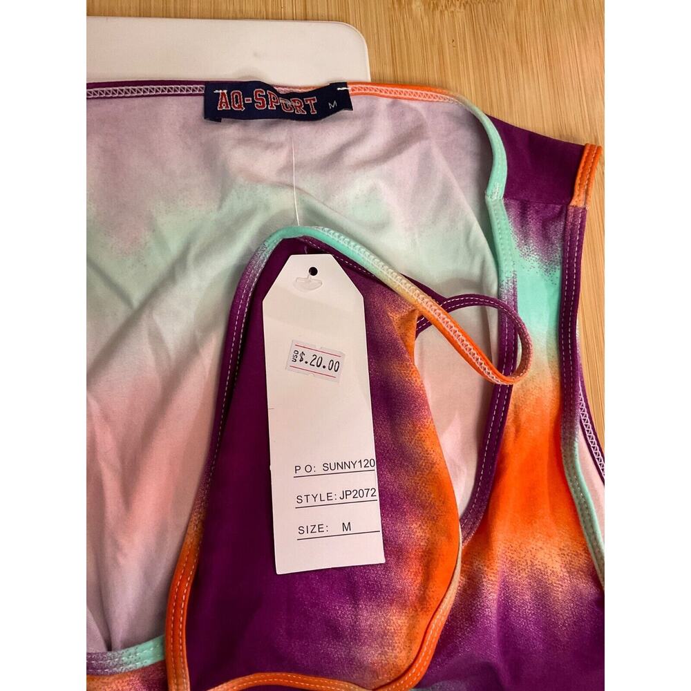 AQ-Sport Tie-Dye Sleeveless Romper Med Jumpsuit NWT Boho Festival - Picture 6 of 6